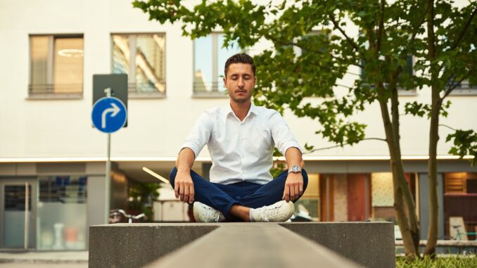 meditation and adhd man meditating 